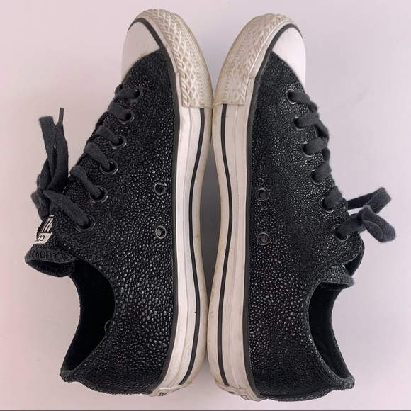Converse Textured Black Lace Sneaker Shoes 7 - Picture 6 of 12